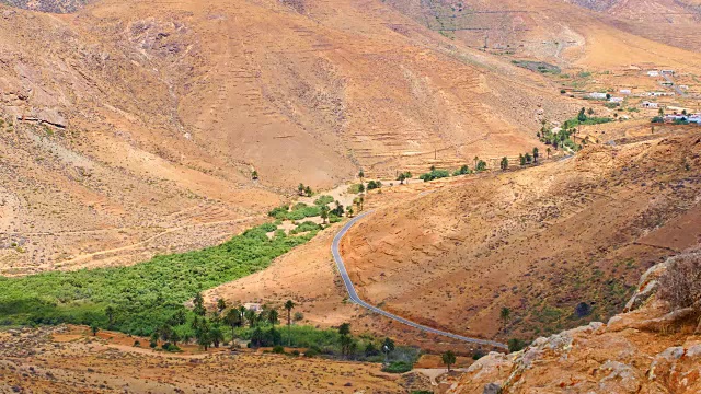 Barranco de las penitas时间流逝视频- Fuertventura视频素材