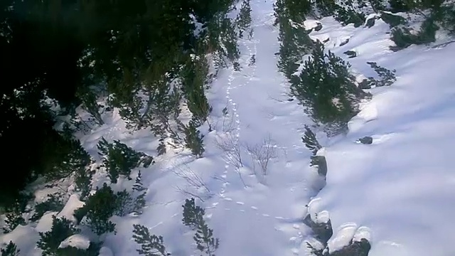 滑雪缆车,乘客的观点视频素材