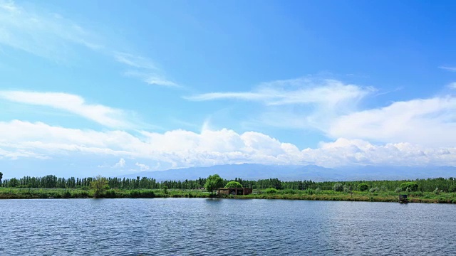 田古太湖鸟瞰图视频素材