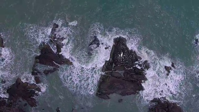 海浪的空中宁静视频素材