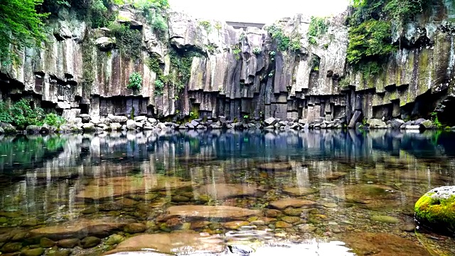 济州岛天jeonjeyeon瀑布视频素材