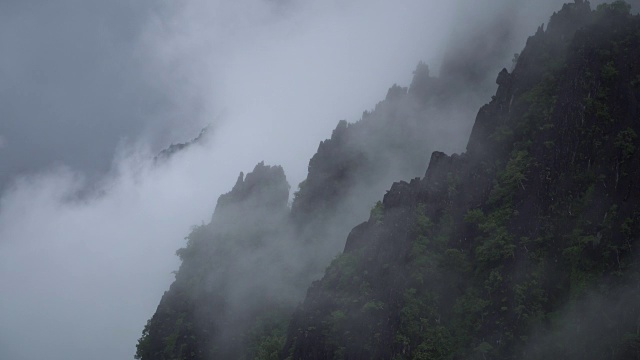 老挝迷雾山的4k延时拍摄。视频素材