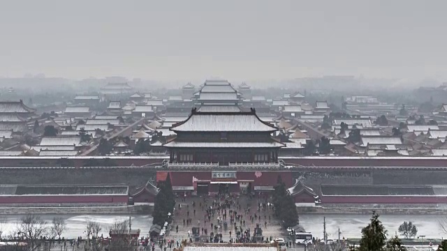 这是中国北京冬天的紫禁城视频素材