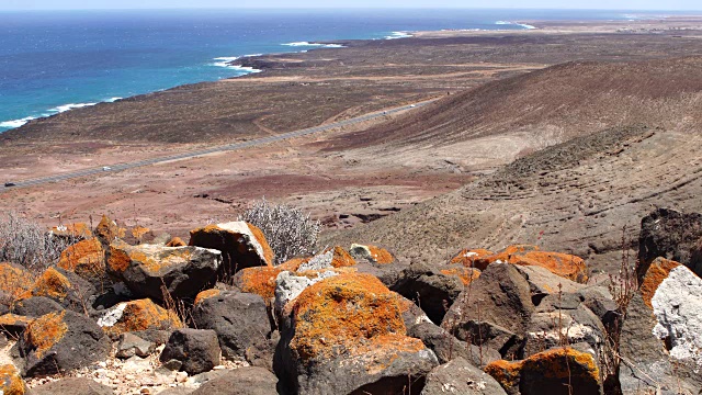 Montaña roja views - Fuerteventura东北海岸视频素材