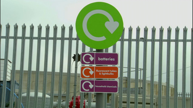 英国牛津郡阿德利回收中心的标语视频下载