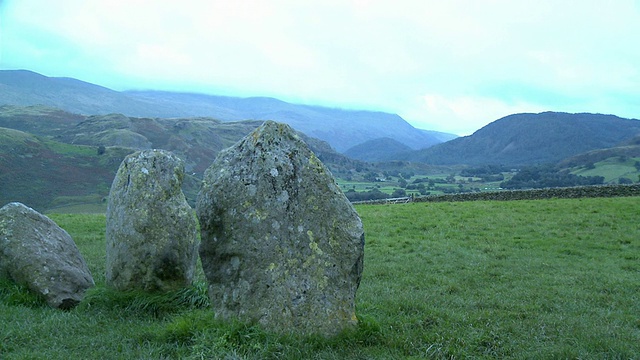 MS, PAN, Castlerigg Stone Circle，凯斯维克附近，坎布里亚，英国视频素材