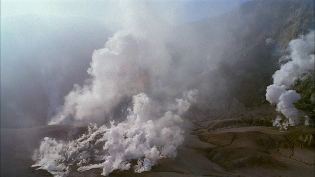 新西兰怀特岛瓦卡里火山(Whakaari volcano / White Island)视频素材