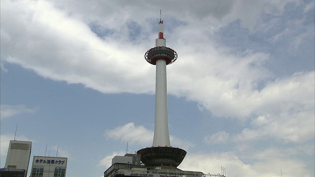 日本京都，天空中的WS LA京都塔视频素材