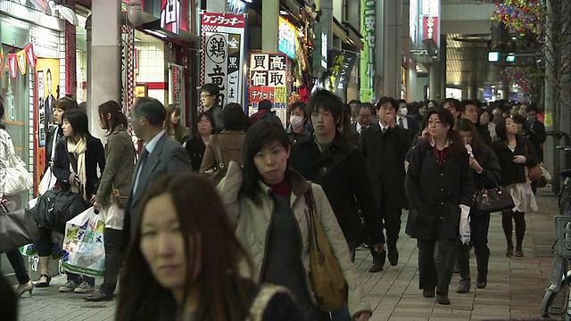 日本东京拥挤的街道视频素材