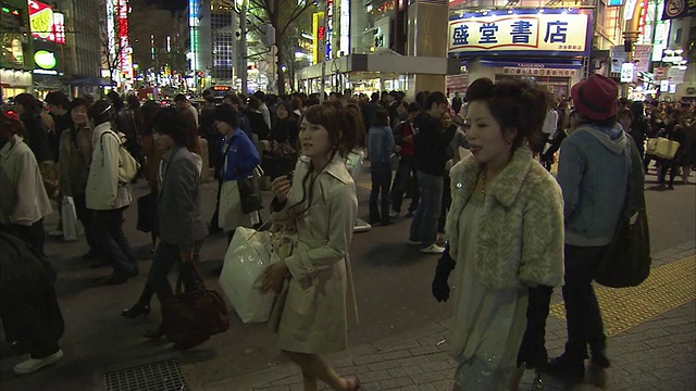 日本东京涩谷的行人视频素材