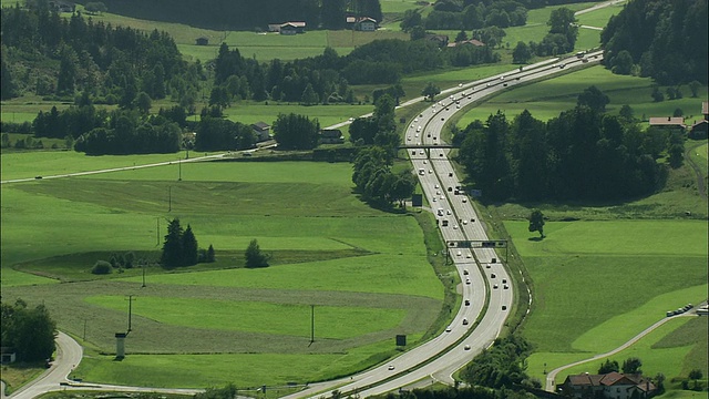 空中乡村高速公路，巴伐利亚，德国视频素材