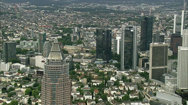 空中市中心区，法兰克福，海斯，德国，视频素材