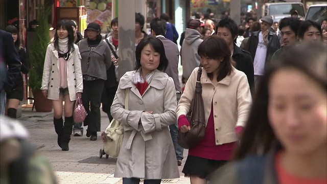 日本东京拥挤的街道视频素材