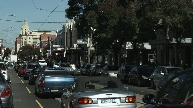 cutu MS Traffic on Chapel Street，墨尔本，维多利亚州，澳大利亚视频素材