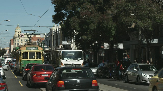 cutu MS Traffic on Chapel Street，墨尔本，维多利亚州，澳大利亚视频素材