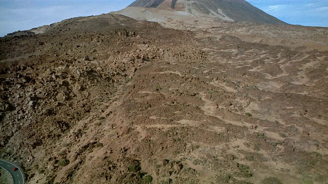 在加那利群岛的Pico de Teide /特内里费岛的火山岩石上视频素材