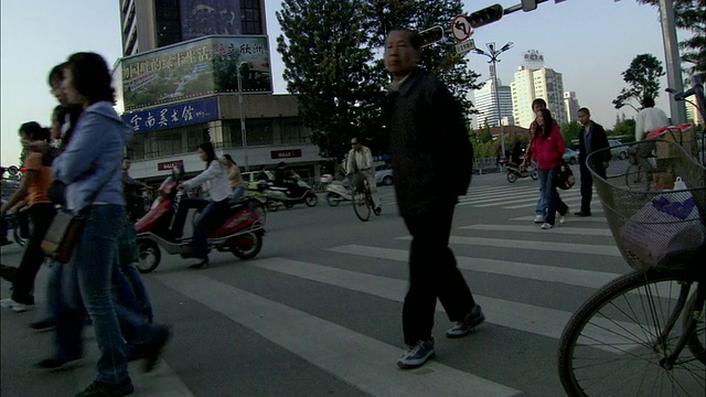 繁忙的十字路口，中国视频素材