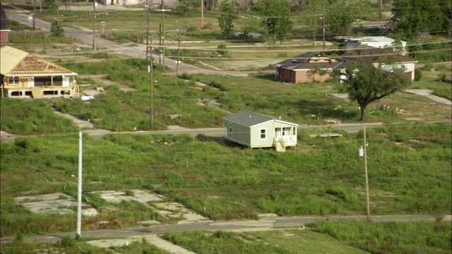 被破坏的景观和建筑/新奥尔良，路易斯安那州，美国视频素材