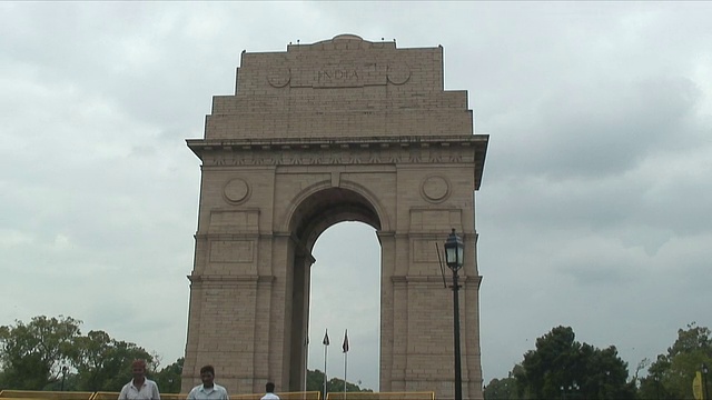 MS LA India Gate，德里，印度视频素材