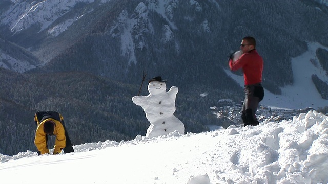 高清延时:打雪仗视频素材