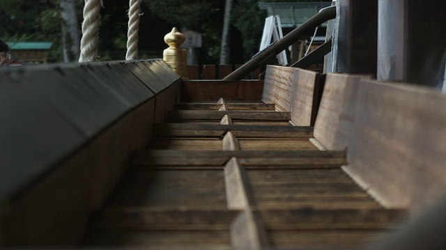 CU建筑细节Yasaka神社，园，京都，日本视频素材