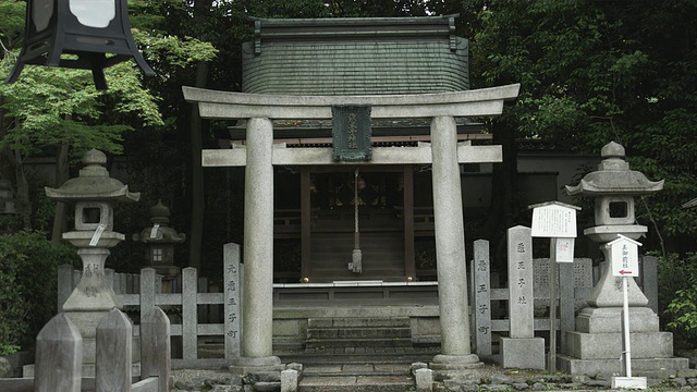 日本京都园八坂神社的鸟居门视频素材