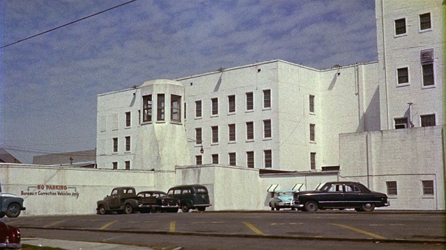 1959年美国路易斯安那州新奥尔良市WS警察局外视频素材