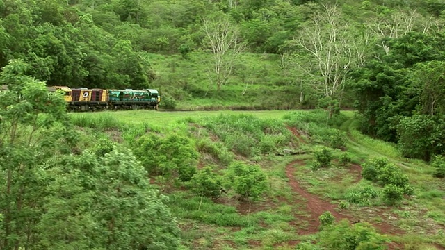 WS Kuranda风景列车通过风景，Kuranda，昆士兰州，澳大利亚视频素材