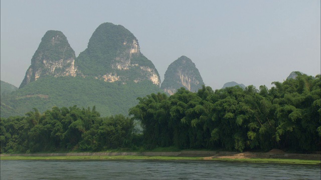 中国广西壮族自治区桂林漓江与山川视频素材