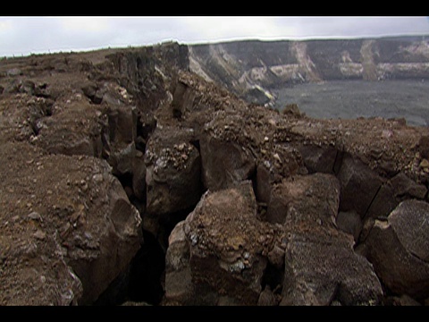 夏威夷火山国家公园的基拉韦厄火山口视频素材