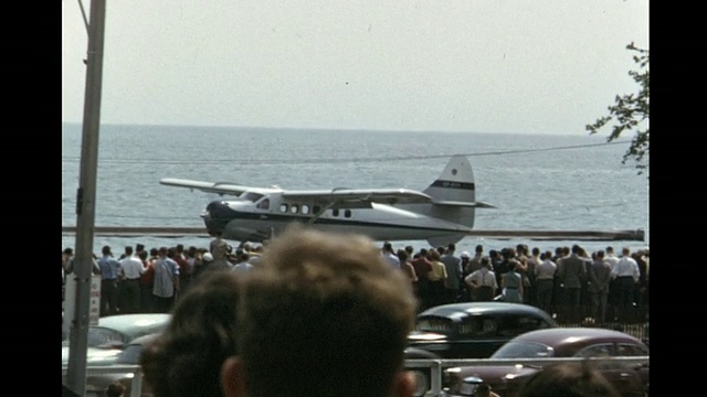 1952年，在加拿大国家航空展上，漂浮飞机起飞，加拿大多伦多视频素材