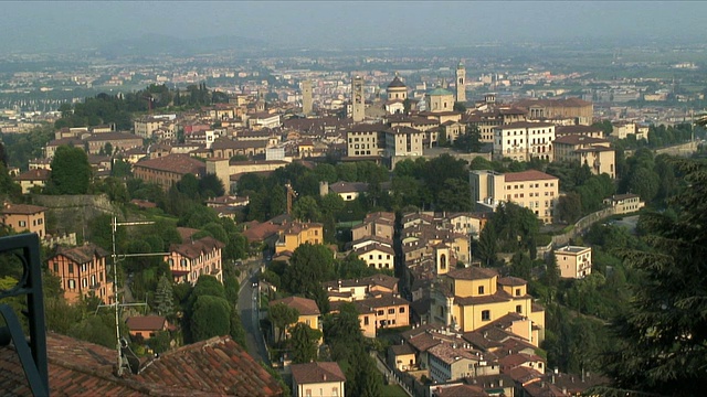 ZO WS HA View of Bergamo，伦巴第，意大利视频素材