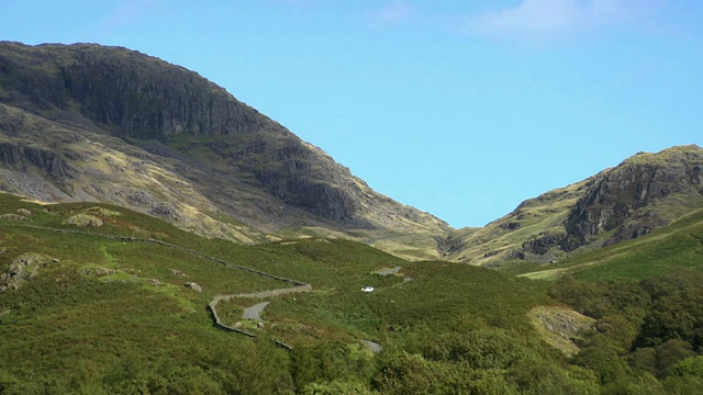 Hardknott pass / Lake District, Cumbria, UK的WS视图视频素材