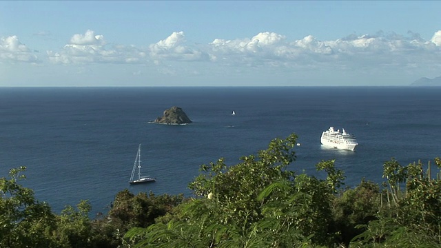 加勒比海海岸/西印度群岛，圣巴特尔米，法国视频素材