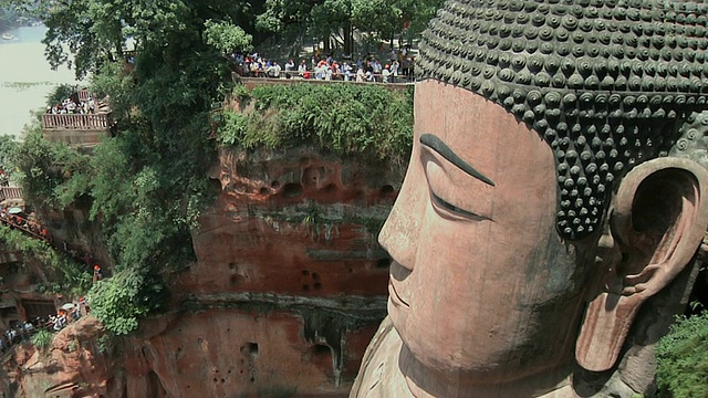 WS HA PAN乐山大佛/中国四川乐山视频素材