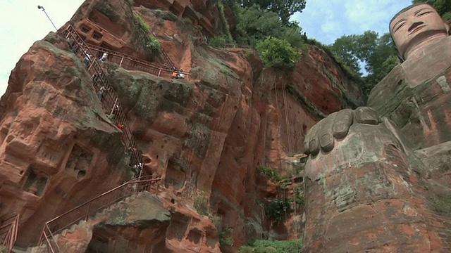 乐山大佛/中国四川乐山视频素材