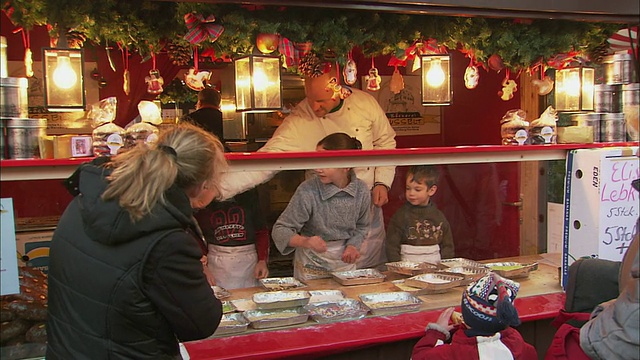 MS儿童圣诞市场(Kinderweihnacht) /纽伦堡，巴伐利亚，德国视频素材