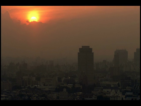 HA日落的城市景观东京日本视频素材