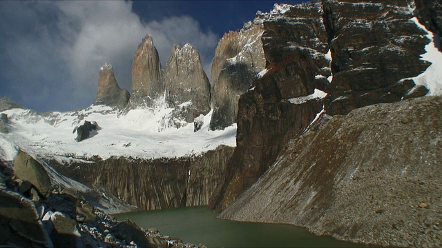 智利Torres De Paine美丽的山谷景色视频素材