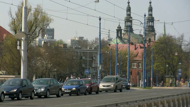 波兰波兹南交通场景/波兹南，Wielkopolska视频素材