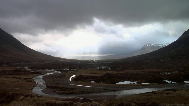 Rannoch Moor / Glencoe，苏格兰，英国全景图视频素材