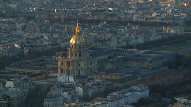 巴黎万神殿的城市景观，Ill de France, France视频下载