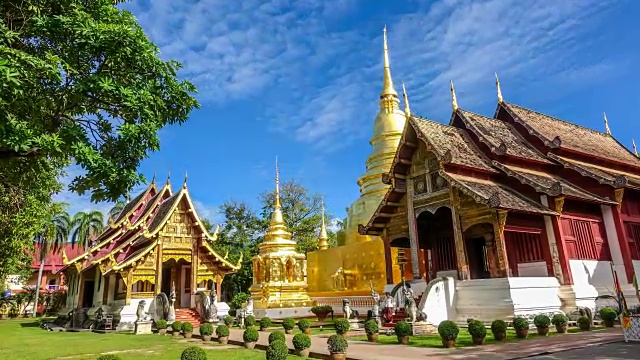 时间流逝:泰国清迈的佛寺(变焦镜头)视频素材