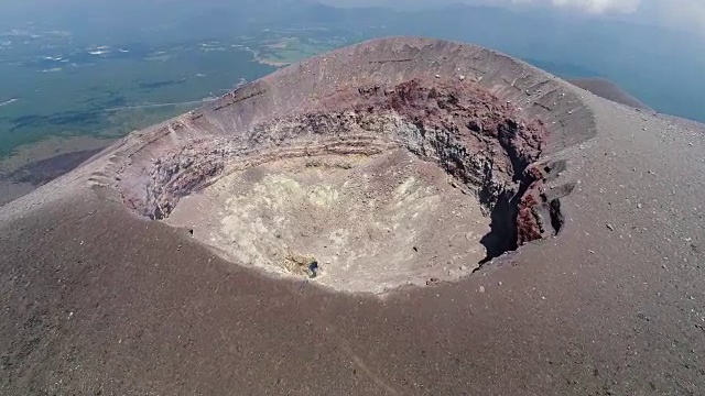 空中火山口(日本浅山)视频素材