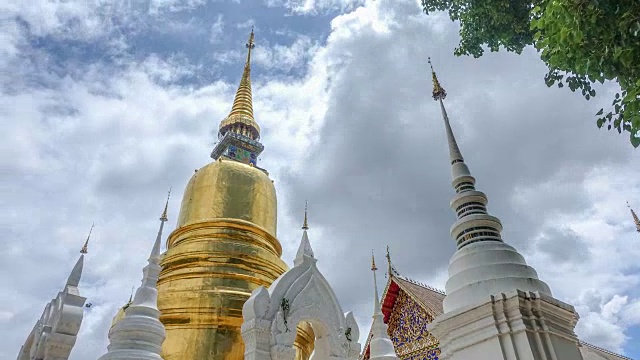 时间流逝:泰国清迈的宣道寺(变焦镜头)视频素材