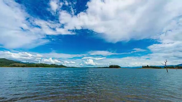 太湖热带风情岛，蓝天白云视频素材