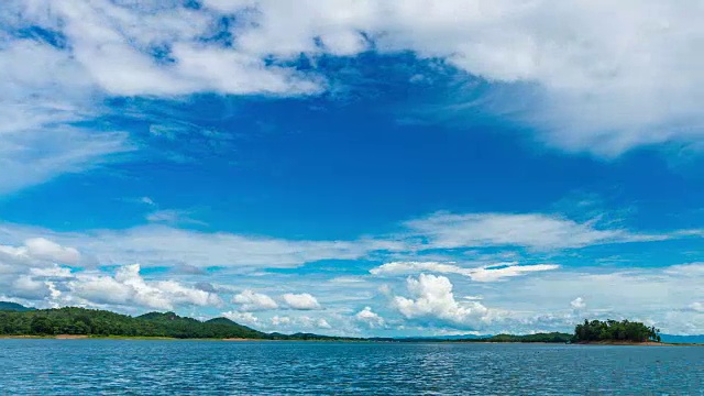 太湖热带风情岛，蓝天白云视频素材