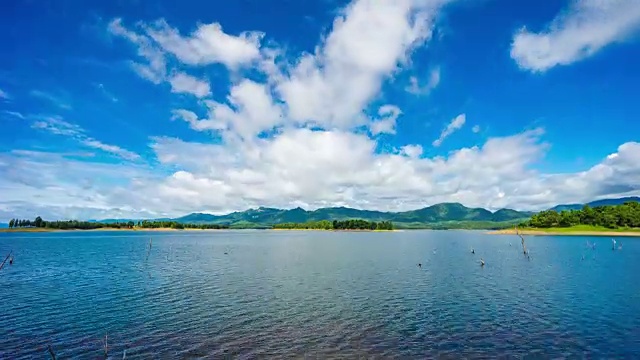 太湖热带风情岛，蓝天白云视频素材