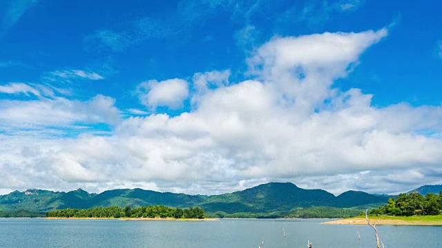 太湖热带风情岛，蓝天白云视频素材