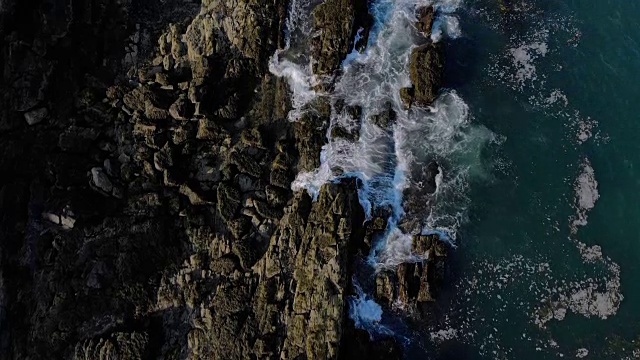 新英格兰落基海岸的俯视图视频素材